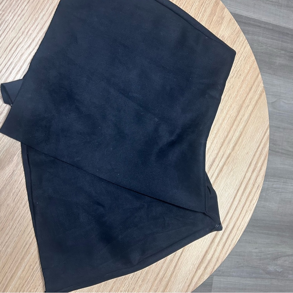 Zara Black faux suede Skirt
